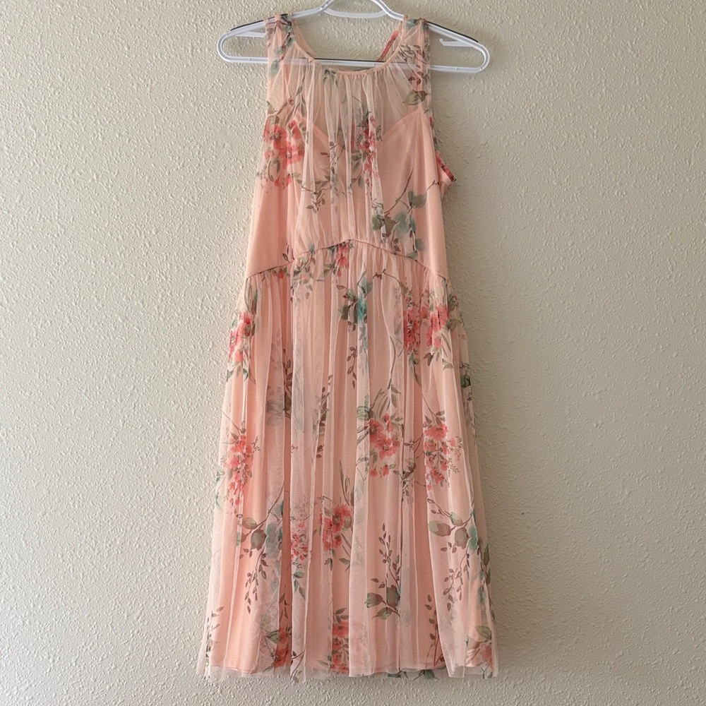 Peach Floral Dress
